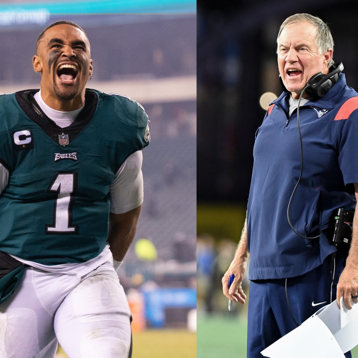 Philadelphia Eagles QB Jalen Hurts Shares 'Nice Words' with New England  Patriots Bill Belichick - Sports Illustrated Philadelphia Eagles News,  Analysis and More