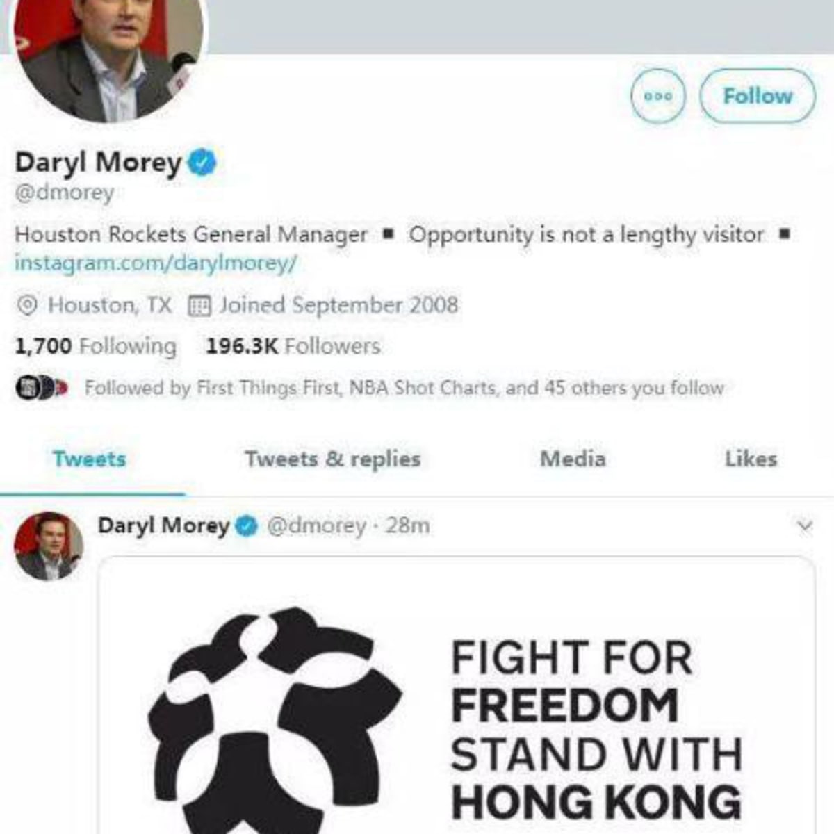 Daryl Morey's Hong Kong Tweet Has Put His Rockets GM Job in Limbo - The  Ringer