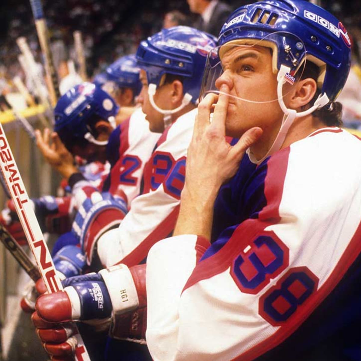 Early 1980's New Jersey Devils Warm Up Jacket. Hockey