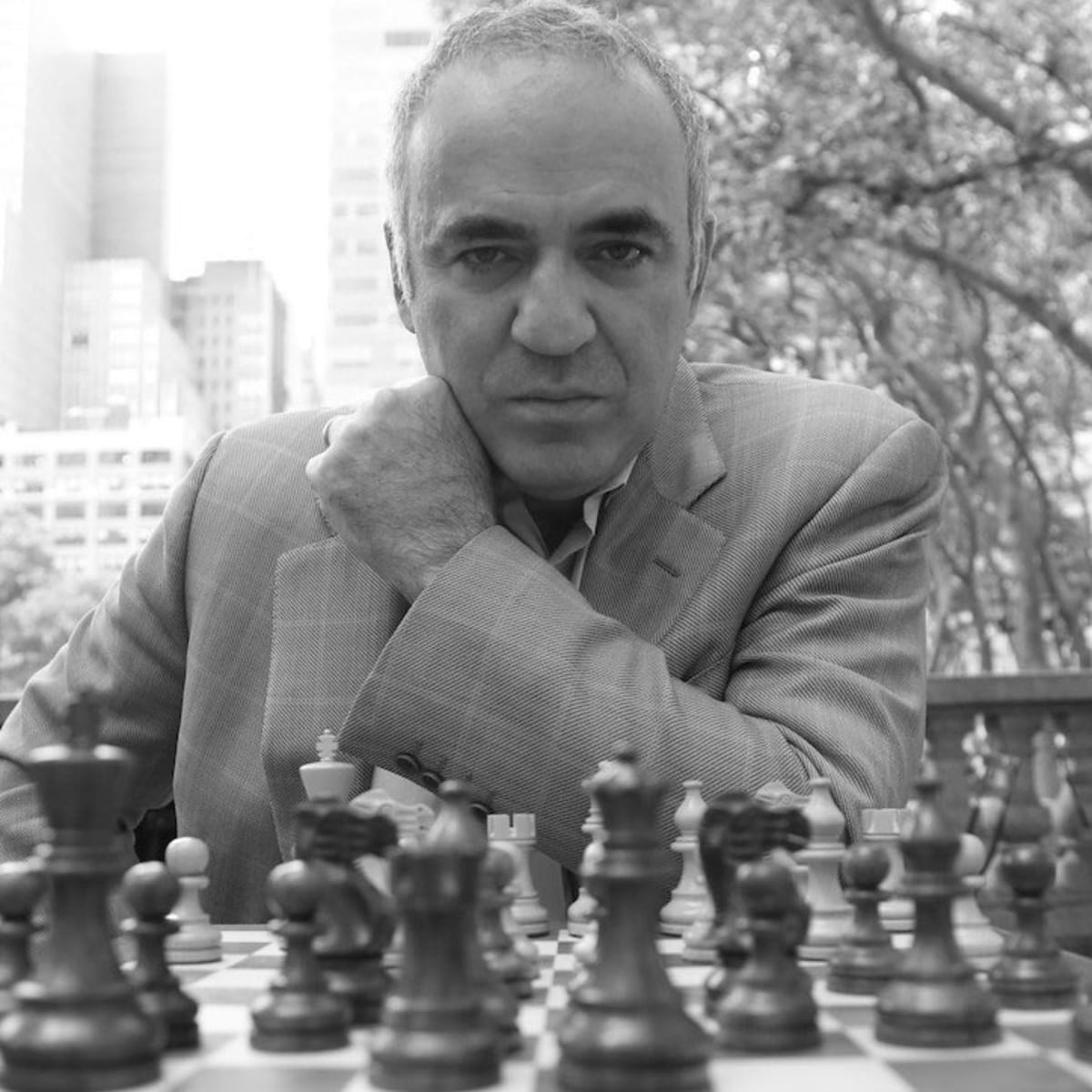 Garry Kasparov during Game 4 of the Deep Blue vs. Kasparov re-match in New  York City, New York, Mastering the Game