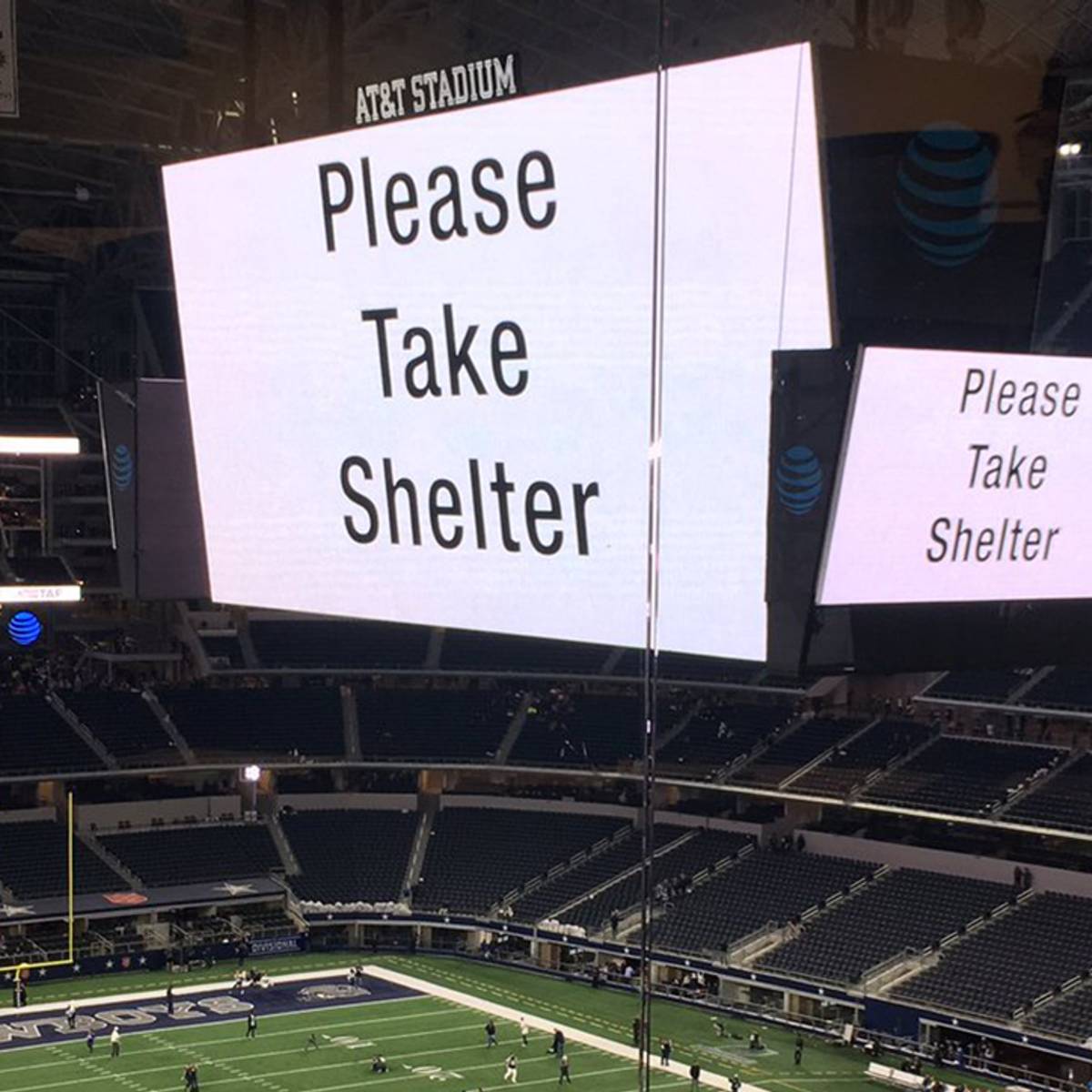 AT&T Stadium gives shelter order during tornado, flood warning - Sports  Illustrated
