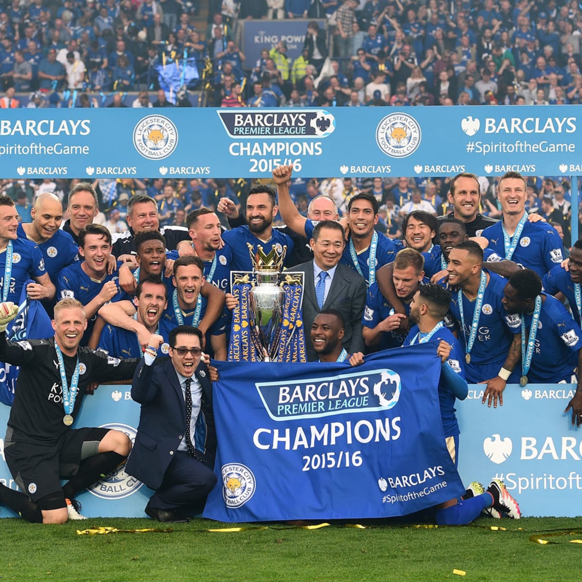 Leicester City 3 Everton 1 2016 Leicester champions souvenir print 