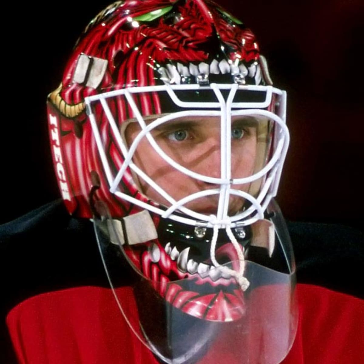 I know it's not all of his masks, but Ed Belfour's eagle mask was