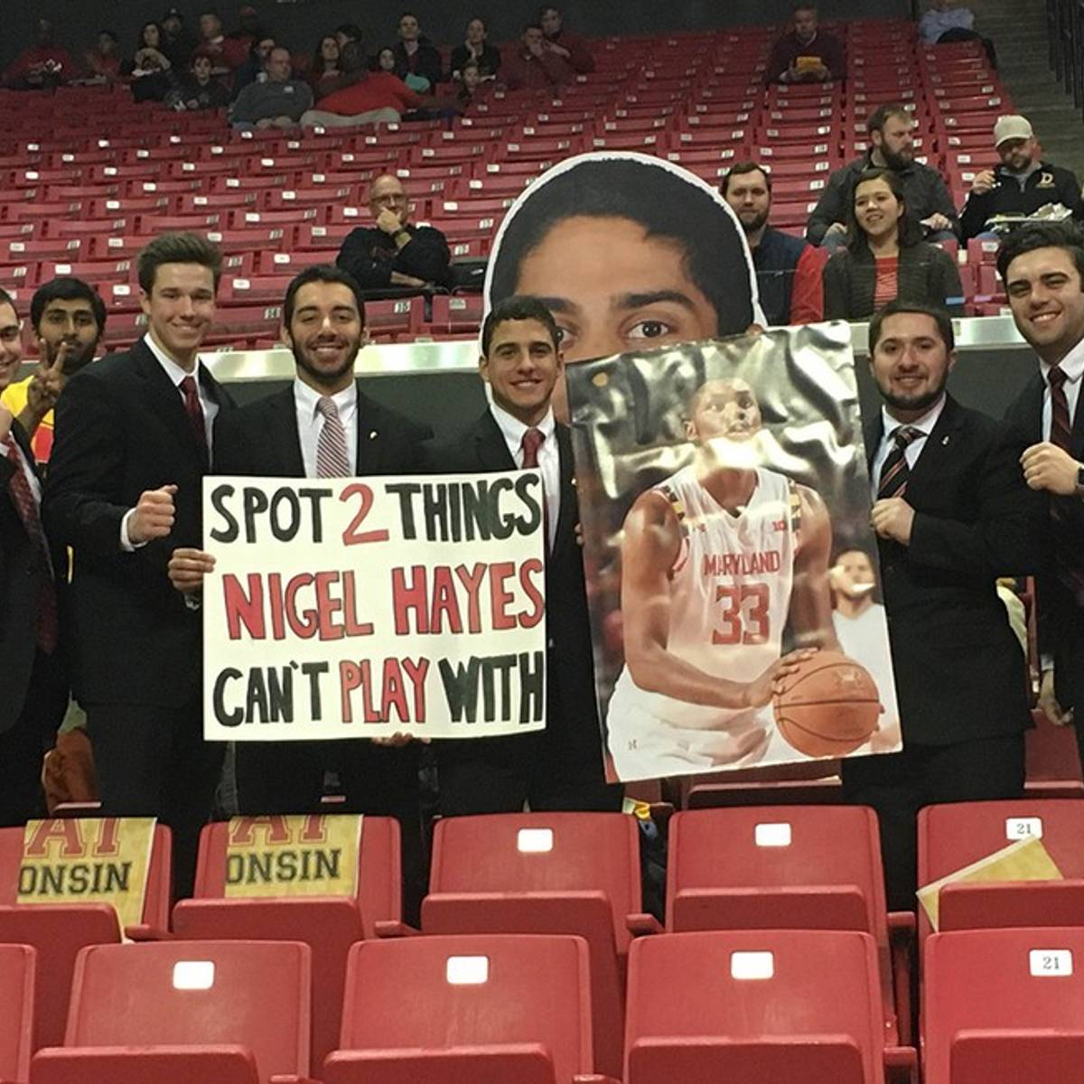 Maryland students dress as coach Mark 