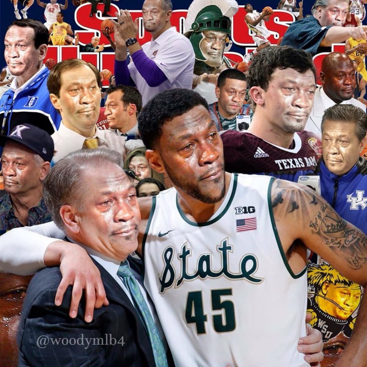 hormigón rodear Vista A Photoshop wizard made us a 'Crying Jordan' March Sadness cover - Sports  Illustrated