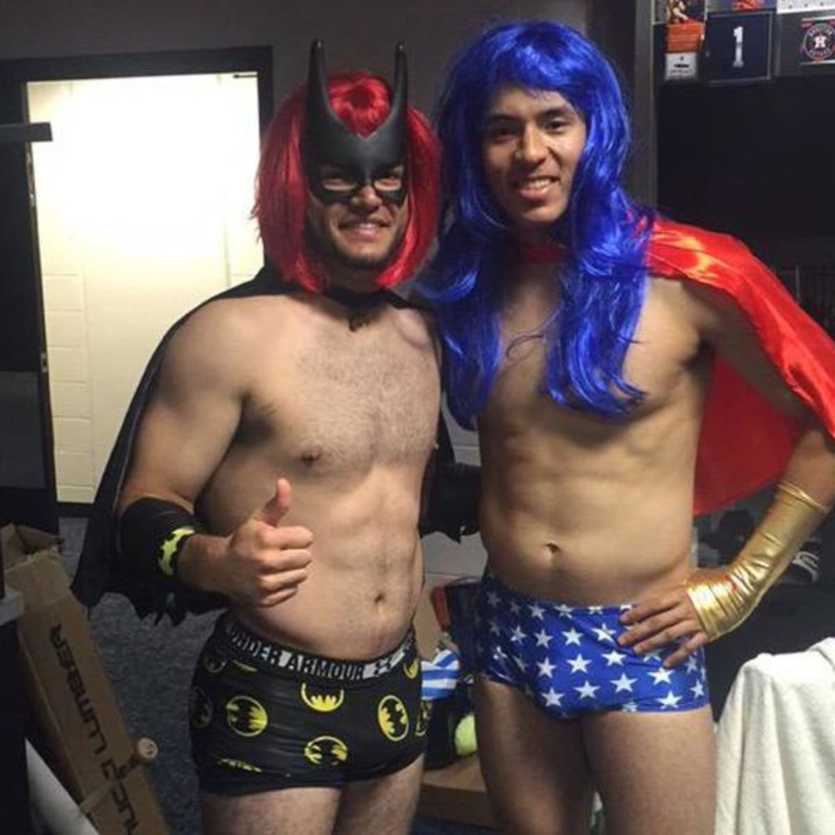 Houston Astros' Carlos Correa, Lance McCullers wear costumes