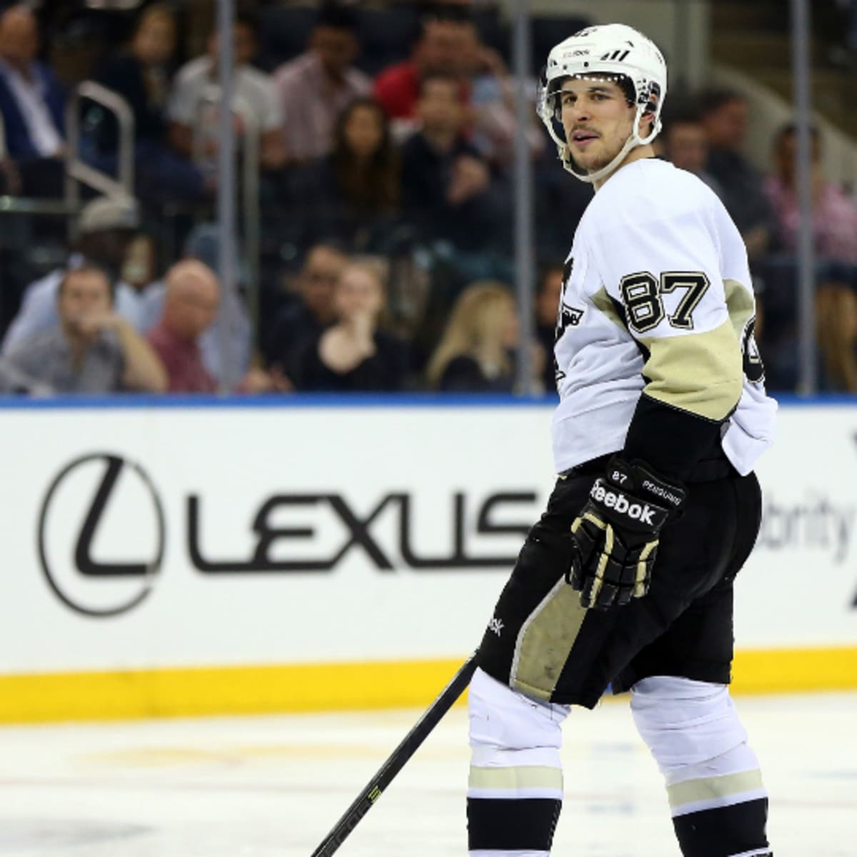 Crosby skates without jaw protector for first time - NBC Sports
