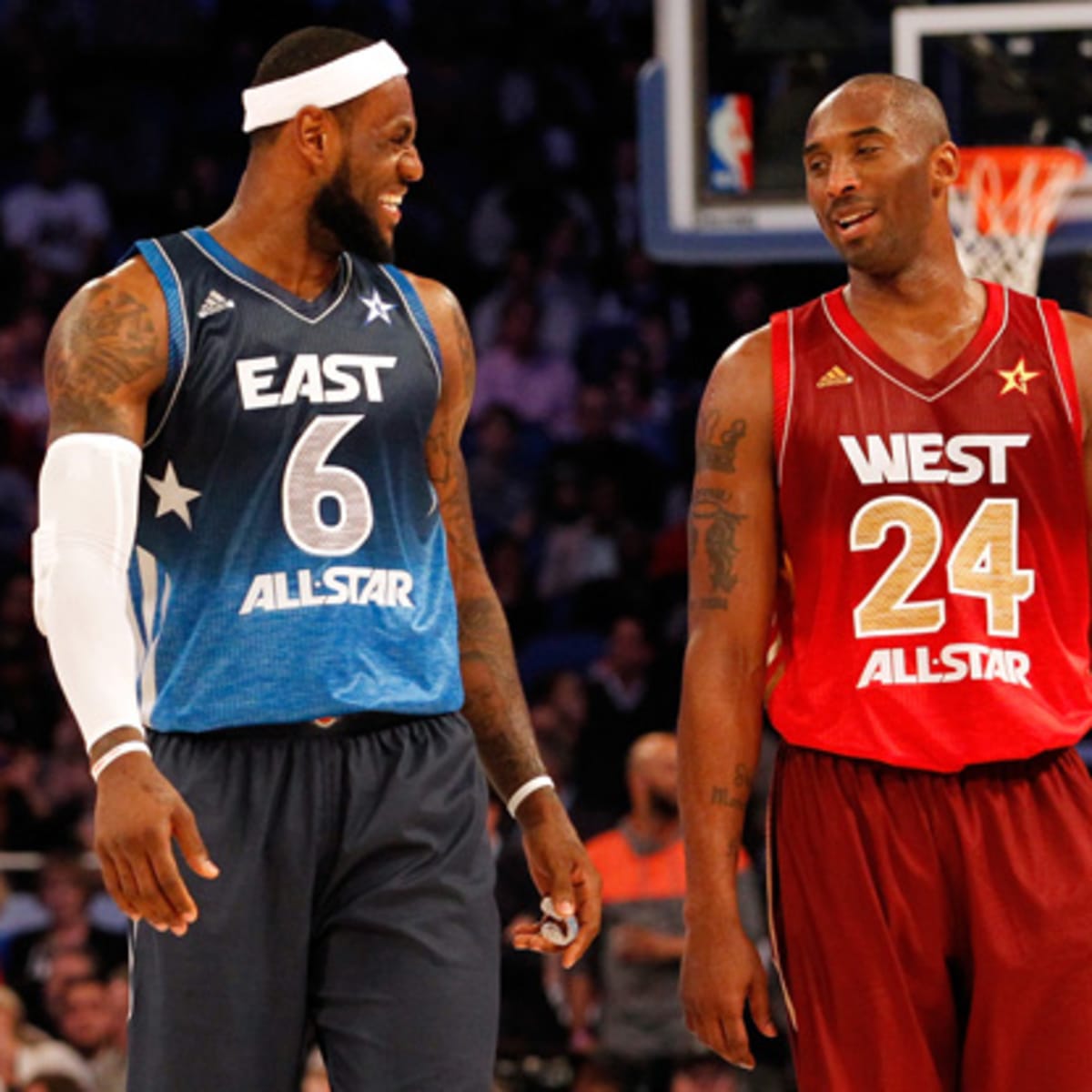 Kobe Bryant of the Western Conference and Dwyane Wade of the Eastern  News Photo - Getty Images