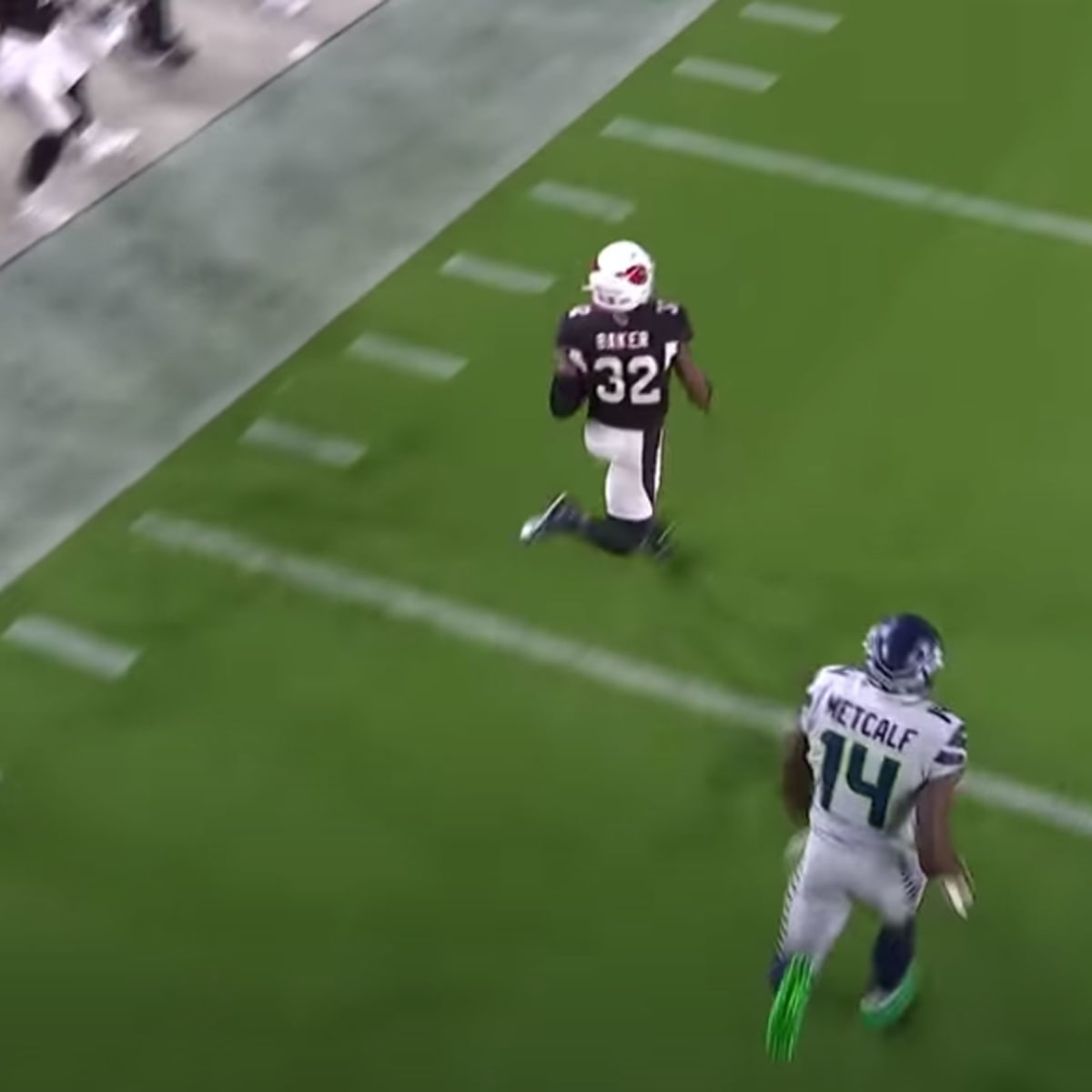 Seahawks' D.K. Metcalf chases down Cardinals' Budda Baker to save