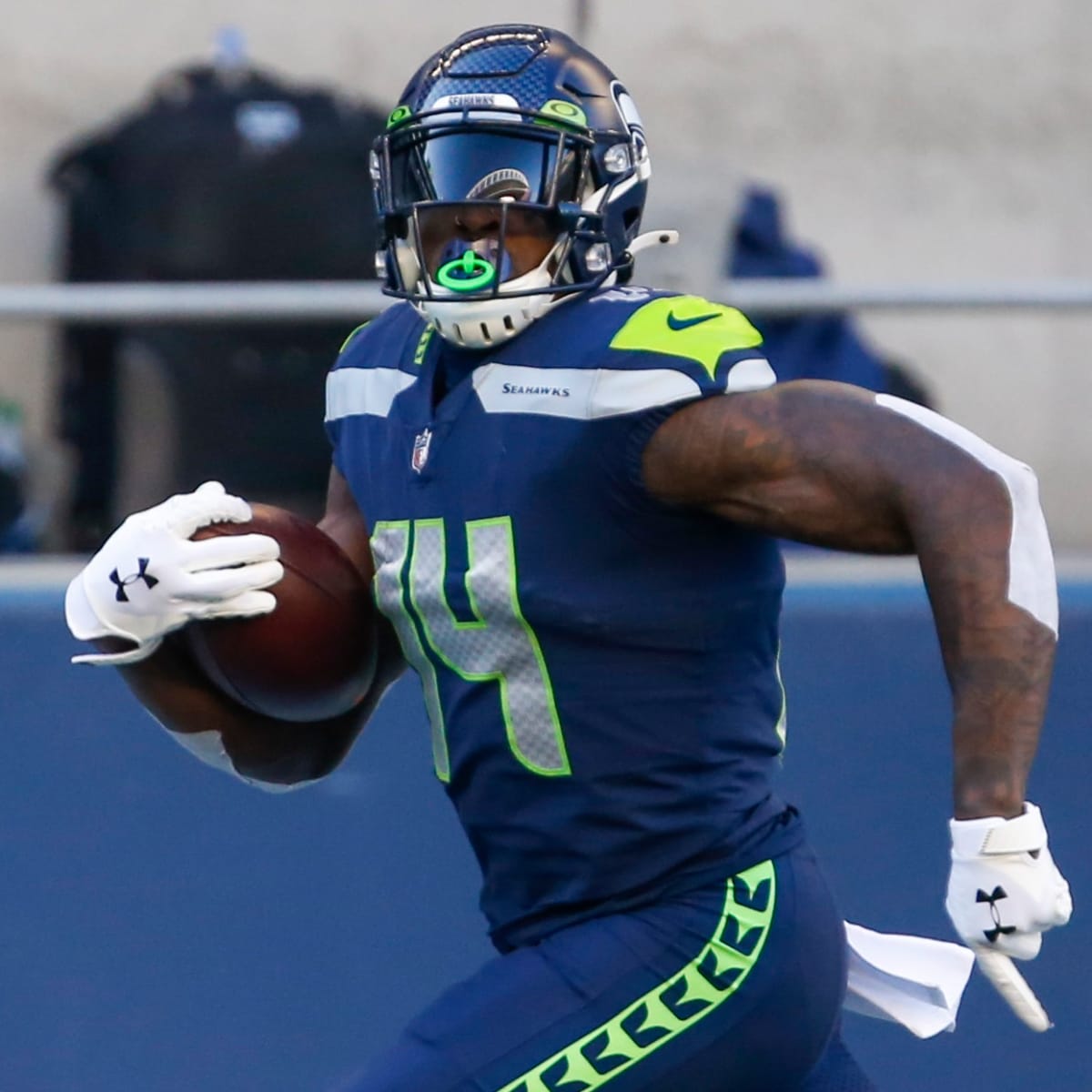 Seahawks star dk metcalf is serious about taking his talents to the track. 
