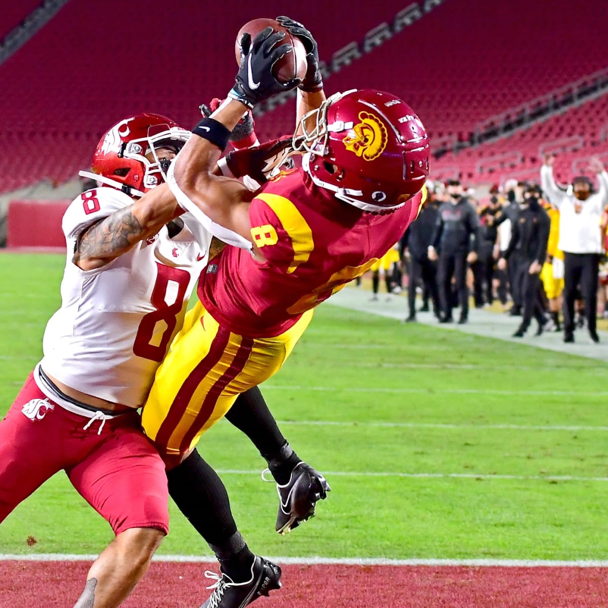USC's Amon-Ra St. Brown scores four touchdowns in first quarter - Sports  Illustrated