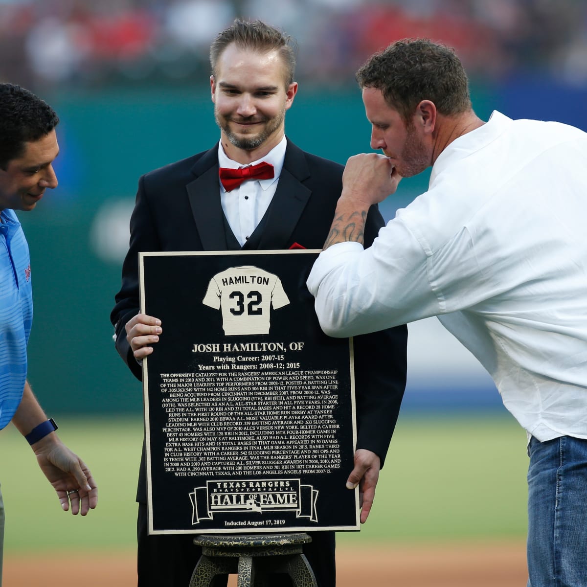 Josh Hamilton's enshrinement in Rangers Hall of Fame was a time of