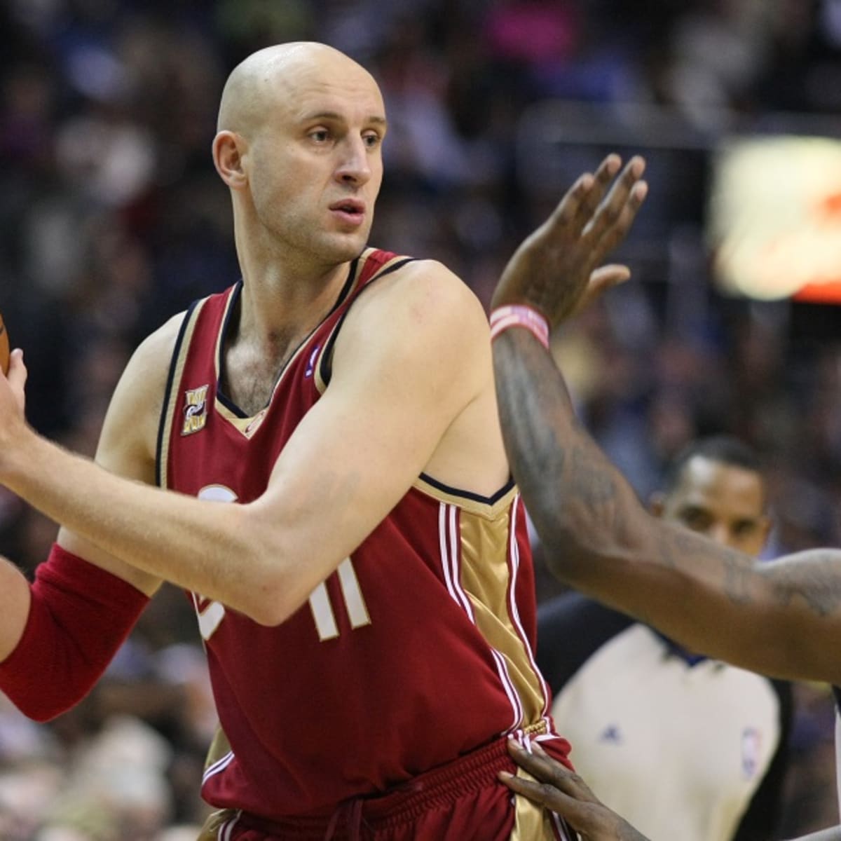 Zydrunas Ilgauskas' jersey is going up to where he can't even reach it.