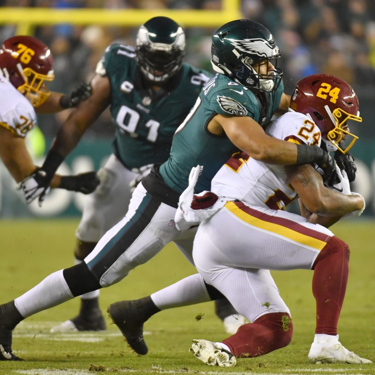 T.J. Edwards Says Eagles Have to Focus on Tackling in Detroit - Sports  Illustrated Philadelphia Eagles News, Analysis and More