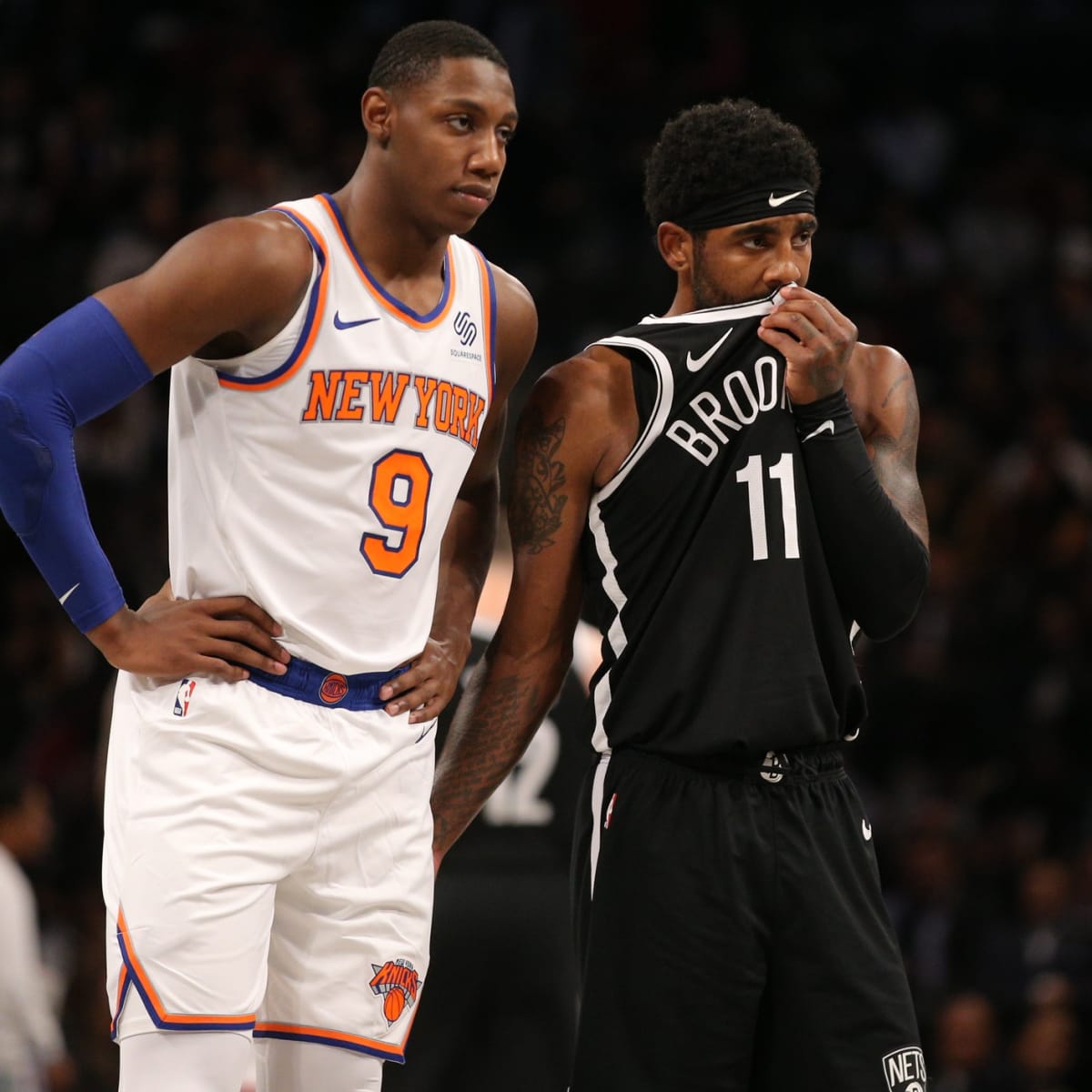 Kyrie Irving Brooklyn Nets Game-Used #11 White Jersey vs. New York Knicks  on April 6 2022 - Size 50+4