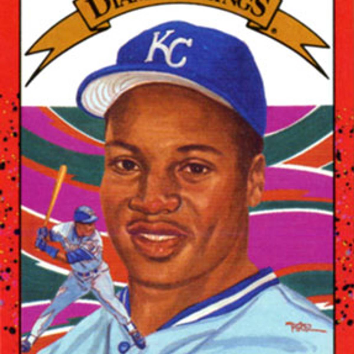 Player Ratings to the Theme of Old School Donruss Diamond Kings Art - Blue  Wings Rising