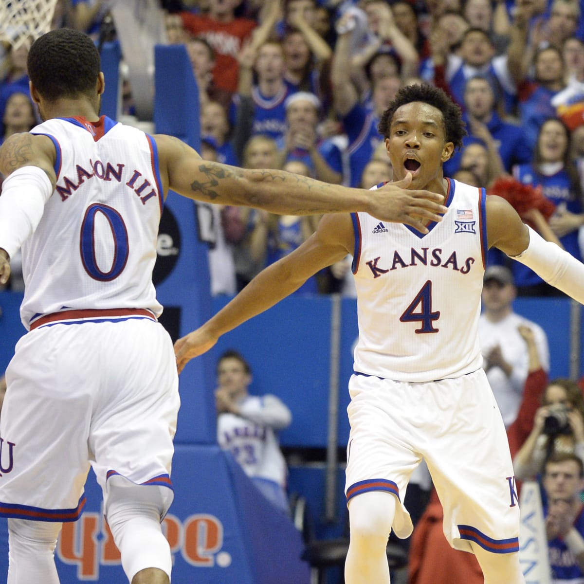 Ochai Agbaji's family watched KU debut from up close and afar