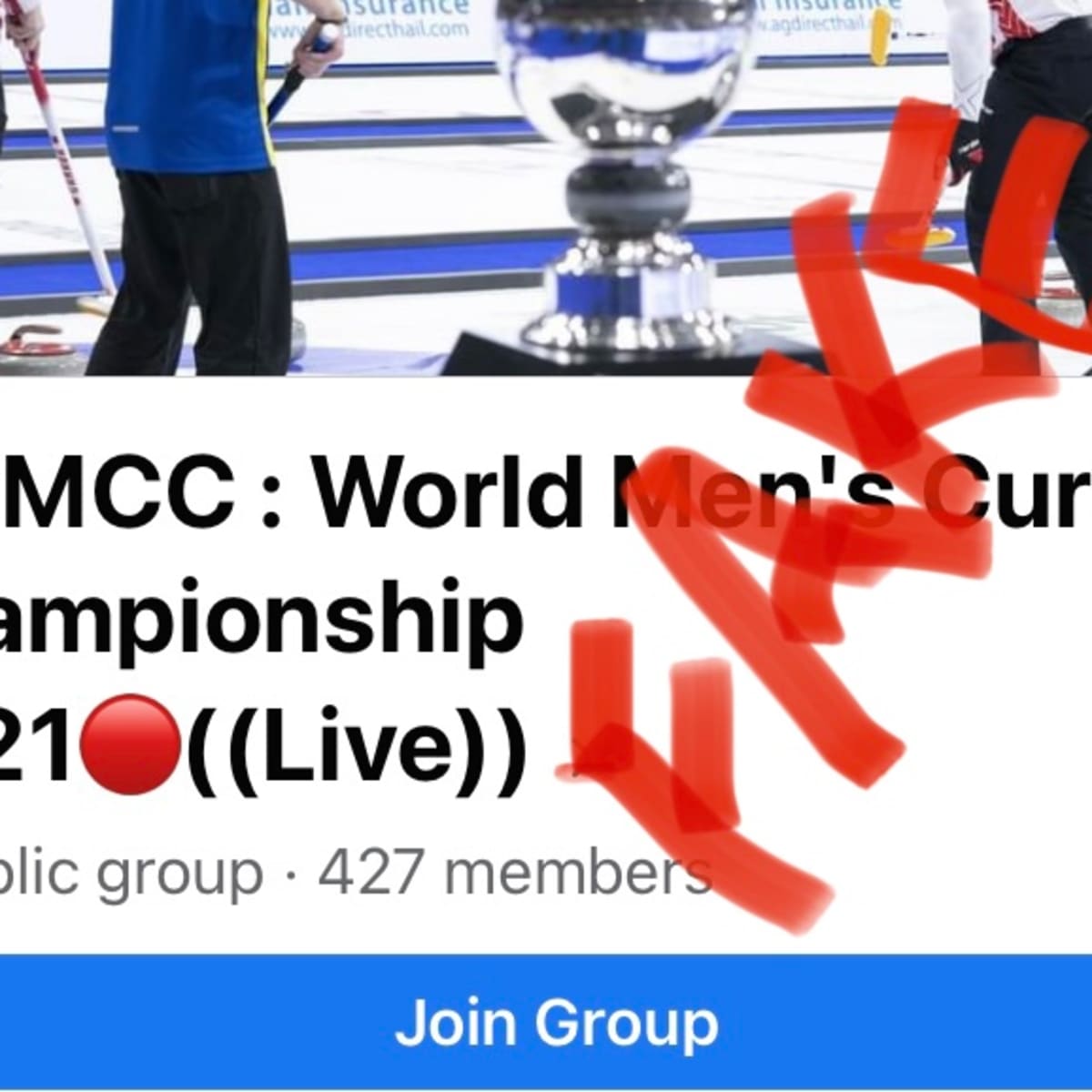 Facebook Curling Fan Scam Alert