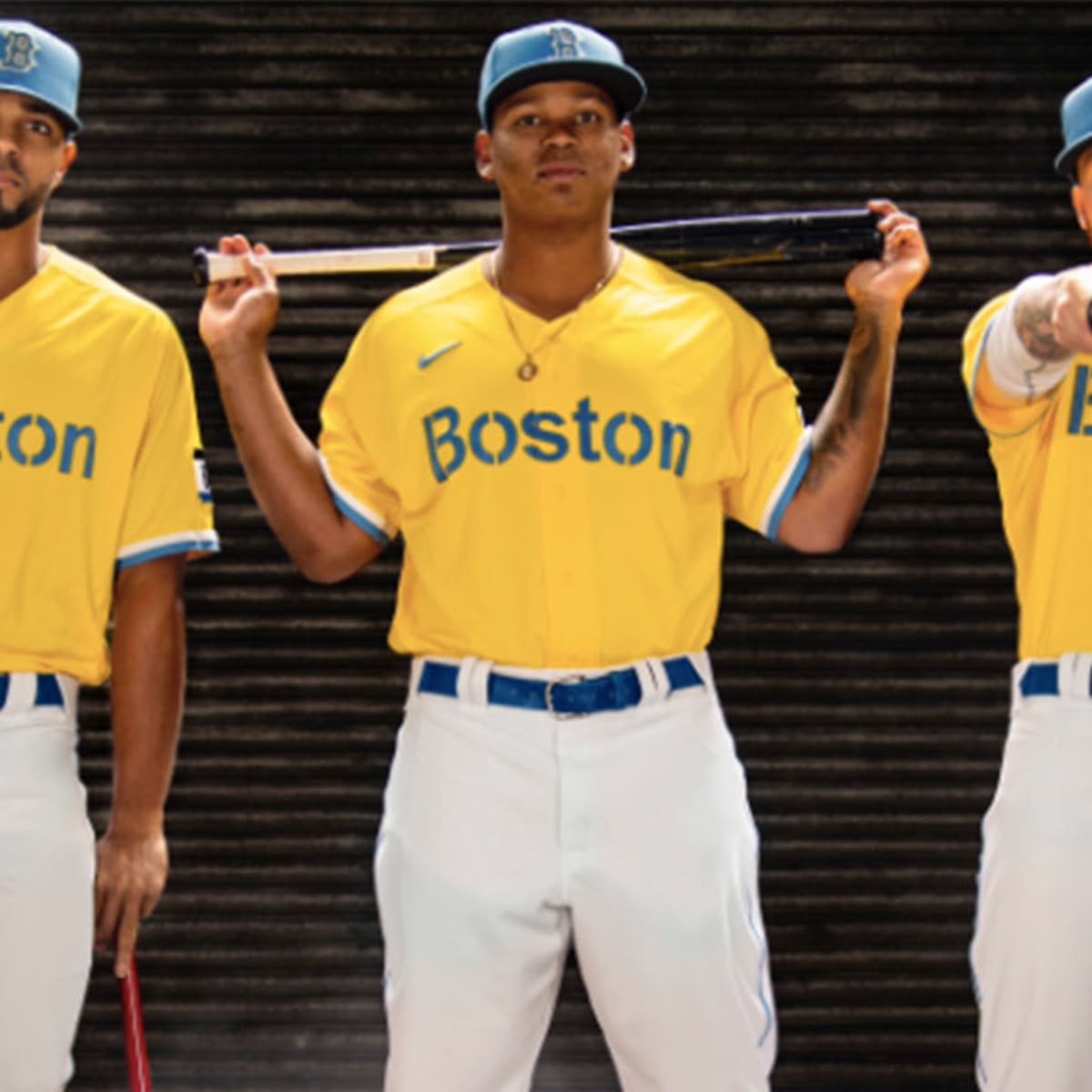 red sox uniforms yellow