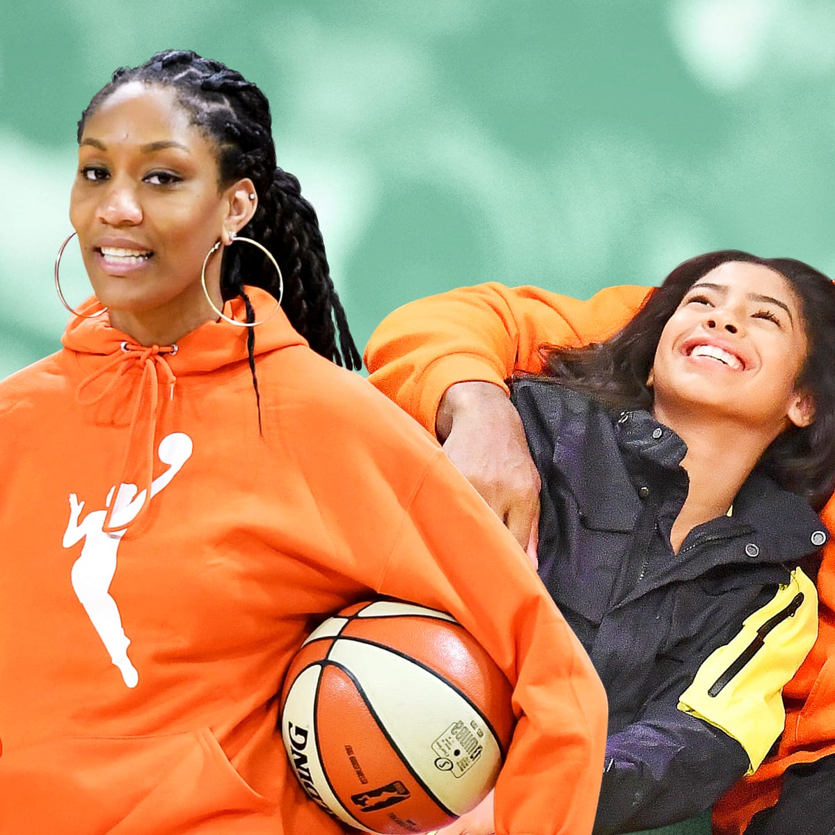 WNBA Logowoman Unisex All Over Logo Crewneck ORANGE