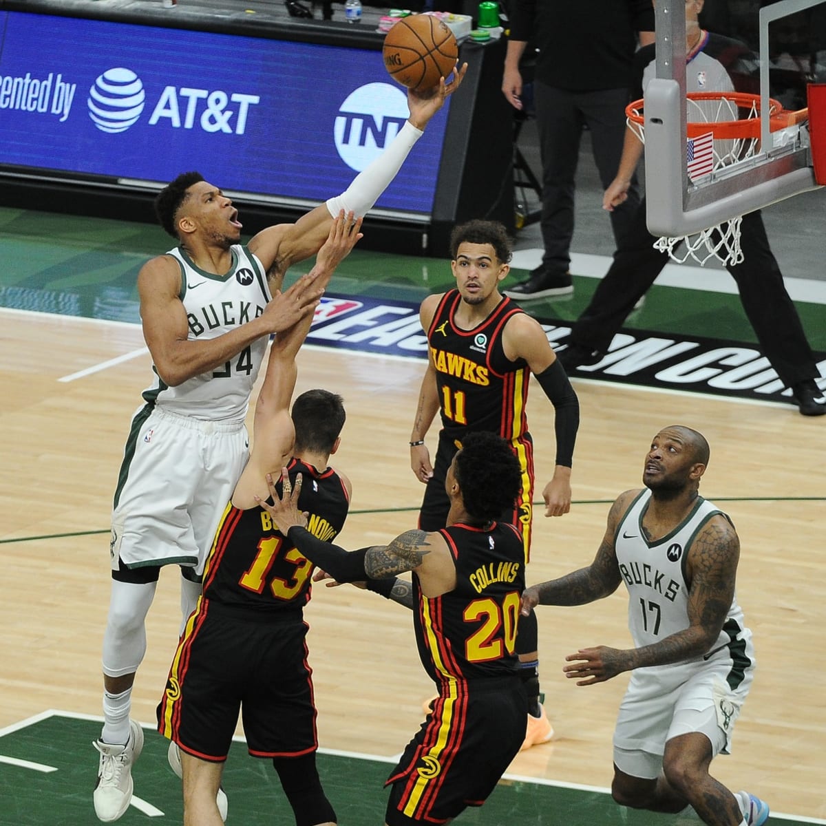 Hawks hammer Bucks to even Eastern Conference finals