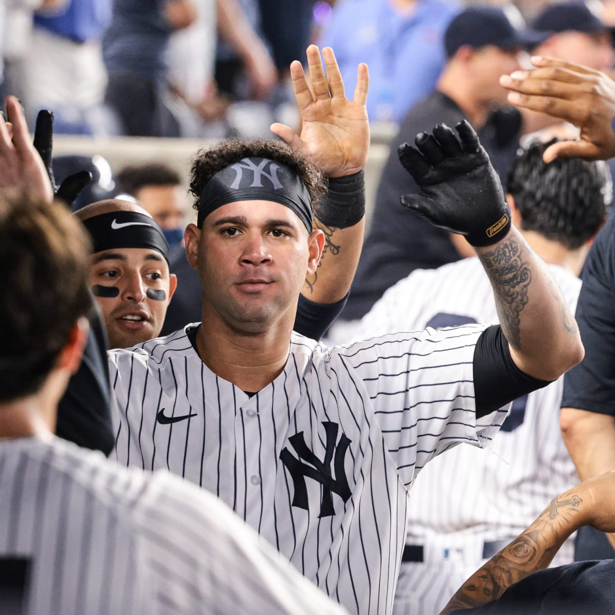 New York Yankees catcher Gary Sanchez out of lineup with back