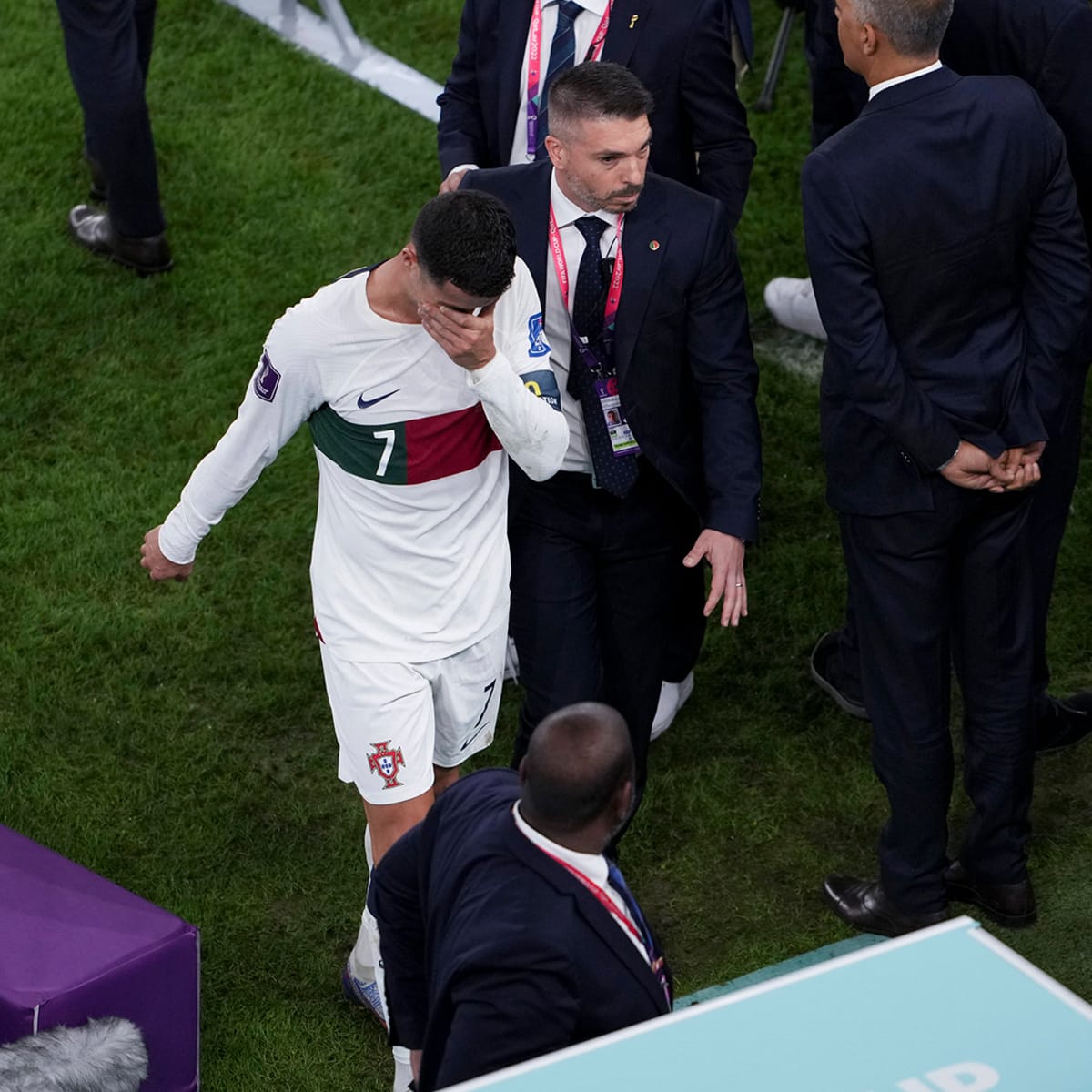 Cristiano Ronaldo exits in tears after Portugal's World Cup exit