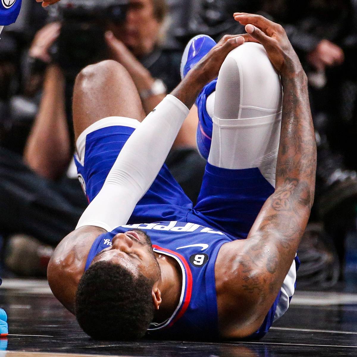 Paul George Injury Close Up