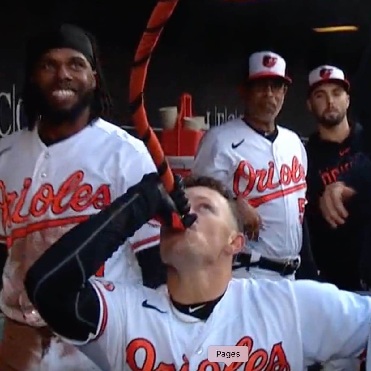 Orioles new homer celebration features player drinking from funnel
