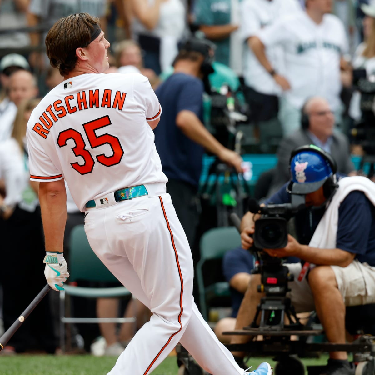 Baltimore Orioles Adley Rutschman Bats Both Ways in Home Run Derby, Comes Up Short