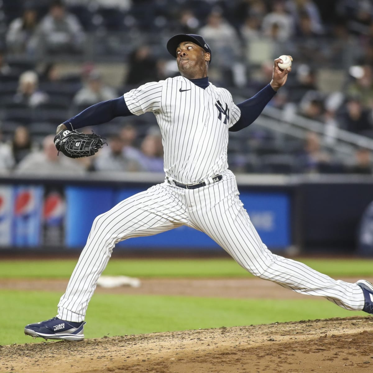 Yankees Reliever Aroldis Chapman Pitched for Patriots Out of
