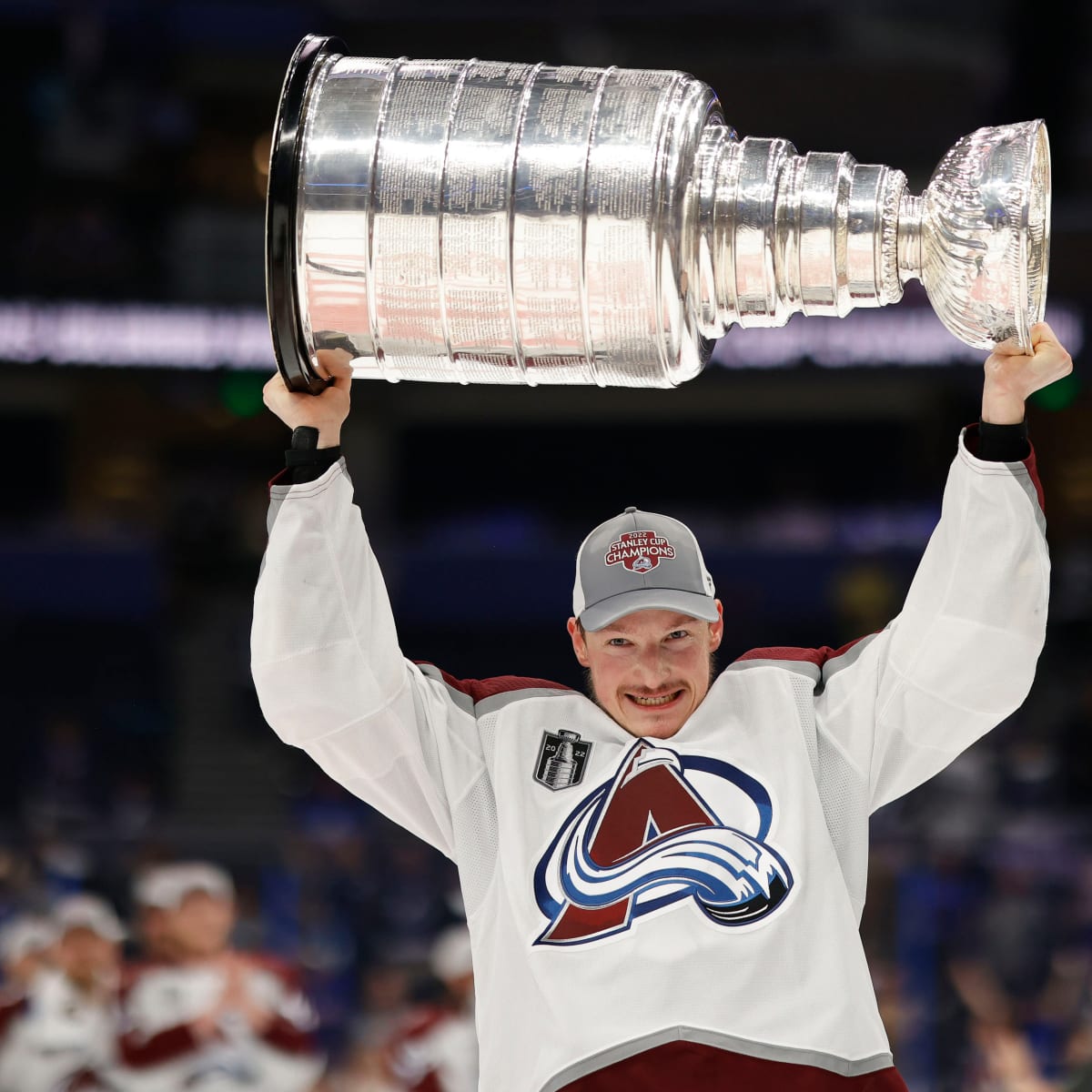 Colorado Avalanche defenseman Cale Makar lifts the Stanley Cup after the  team defeated the Tampa Bay Lightning in Game 6 of the NHL hockey Stanley  Cup Finals on Sunday, June 26, 2022
