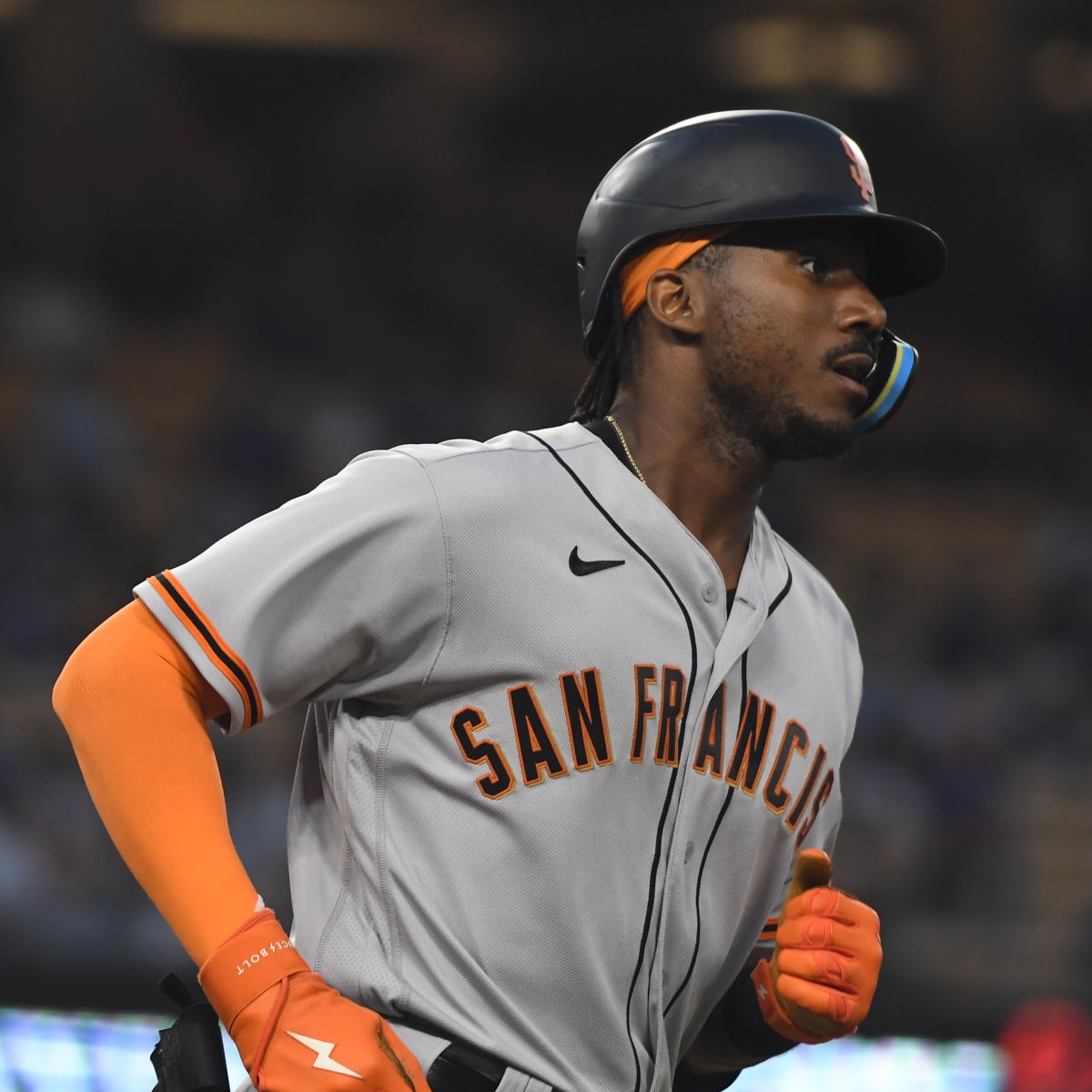 WATCH SF Giants OF Lewis Brinson leads off Tuesdays game with a home run 
