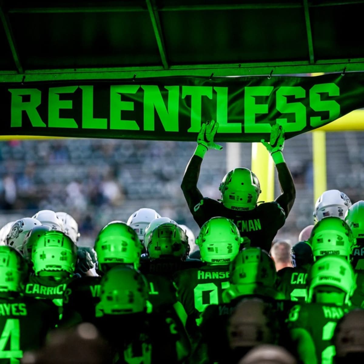 Michigan State Football Reveals New Helmets With Uniforms For Akron Game Sports Illustrated Michigan State Spartans News Analysis And More