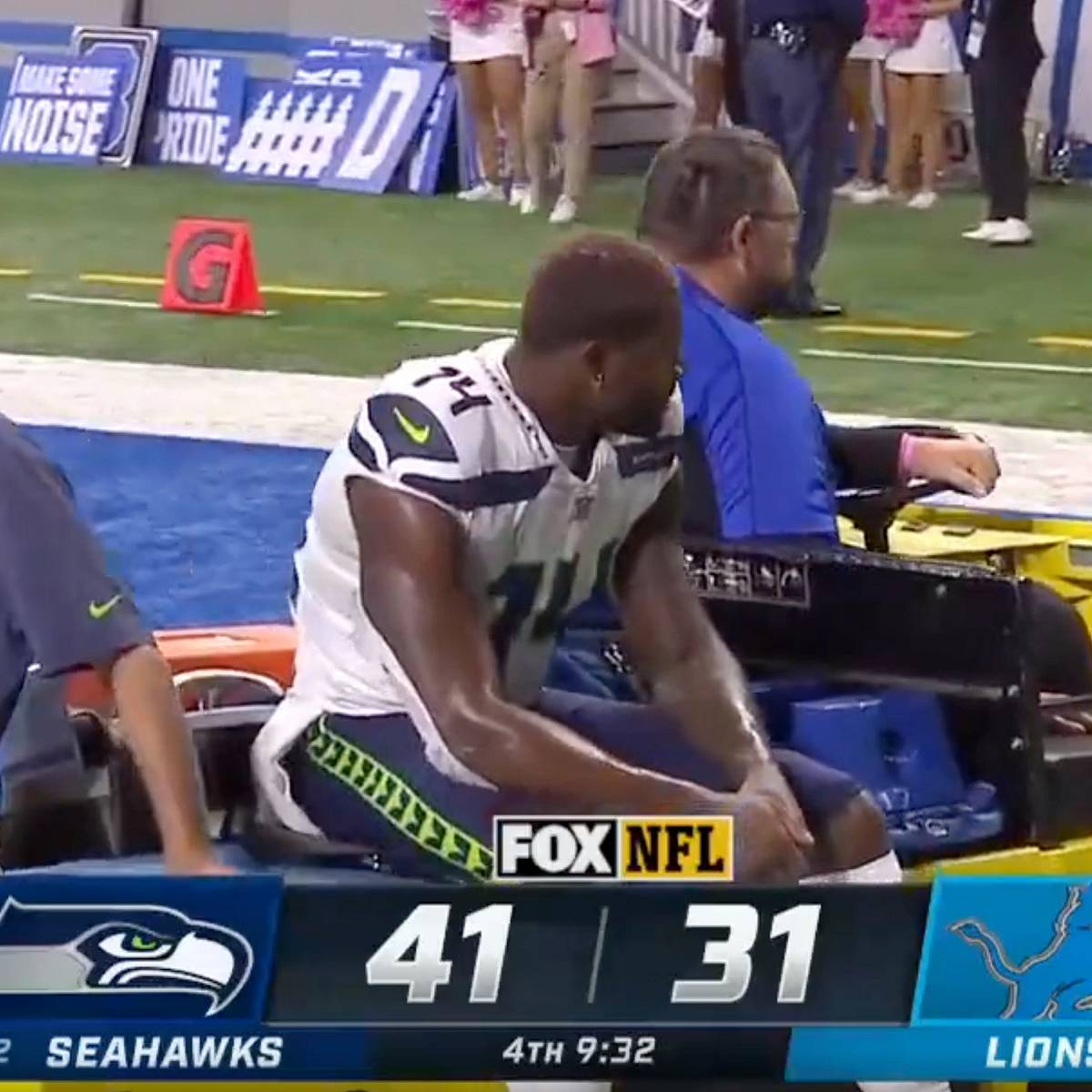 Seahawks' DK Metcalf Carted Off Field for a Bathroom Break (Video) - Sports  Illustrated