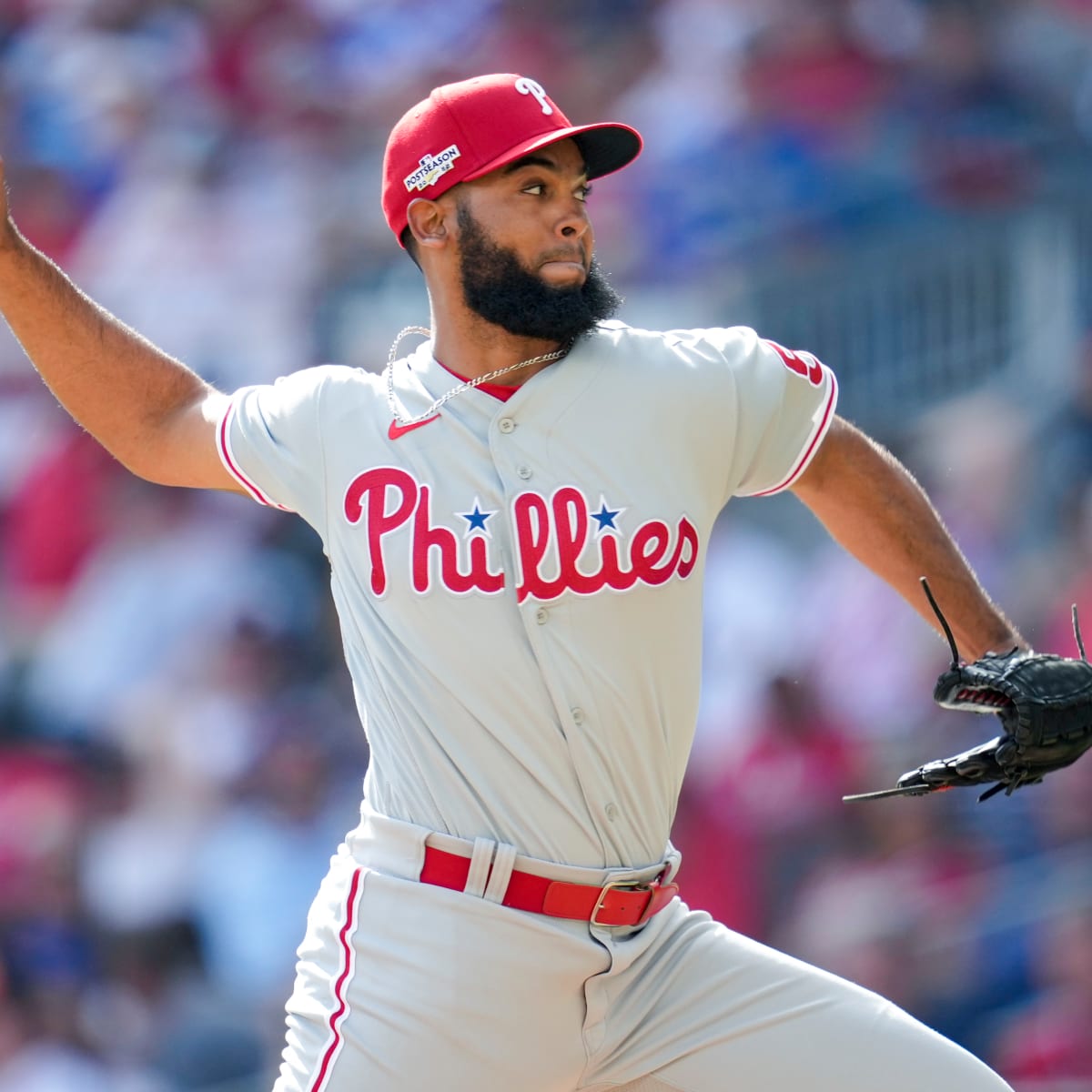 Philadelphia Phillies Reliever Seranthony Domínguez Available to Pitch in  NLDS Game 2 - Sports Illustrated Inside The Phillies
