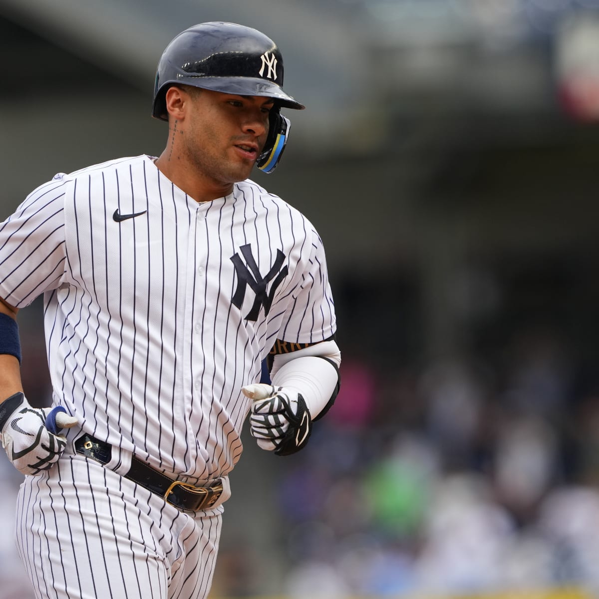Yankees 2B Gleyber Torres Gets Revenge on Guardians DH Josh Naylor With  Rock the Baby Celebration - Sports Illustrated NY Yankees News, Analysis  and More