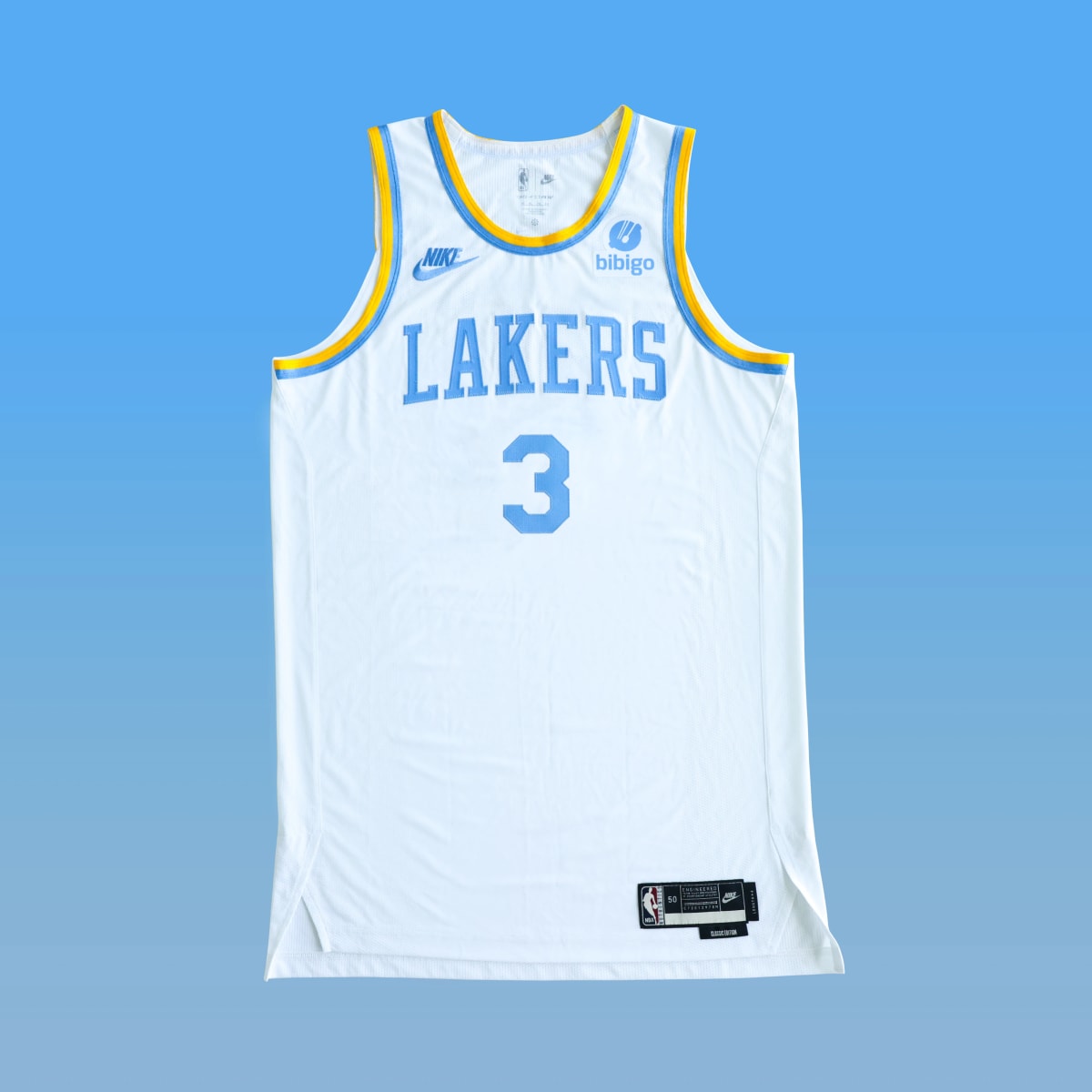 all white laker jersey