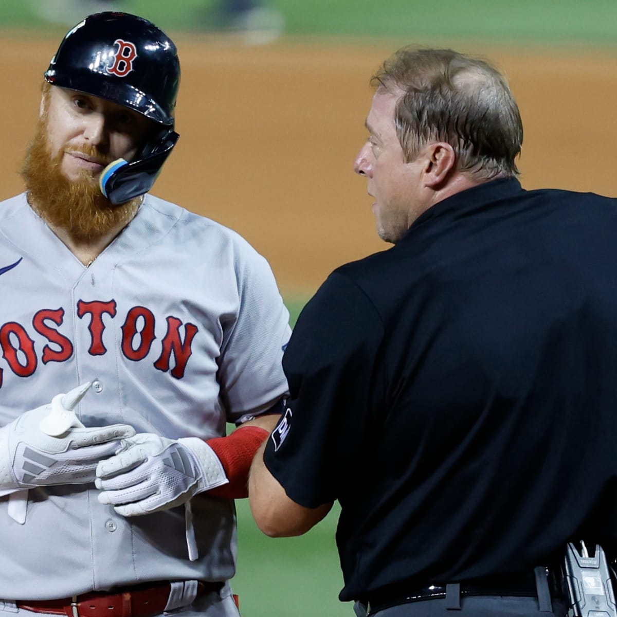 Announcers for Both Teams Couldnt Believe Strike 3 Call on Red Sox DH Justin Turner