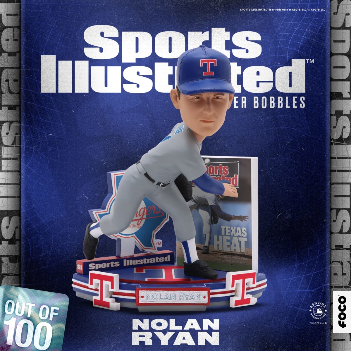 Nolan Ryan Texas Rangers 7th No Hitter - No-Hitter Series Bobblehead MLB