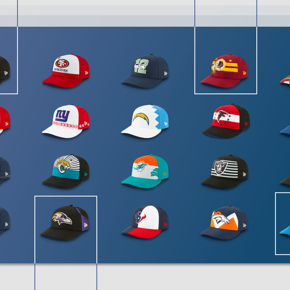 nfl on field hats