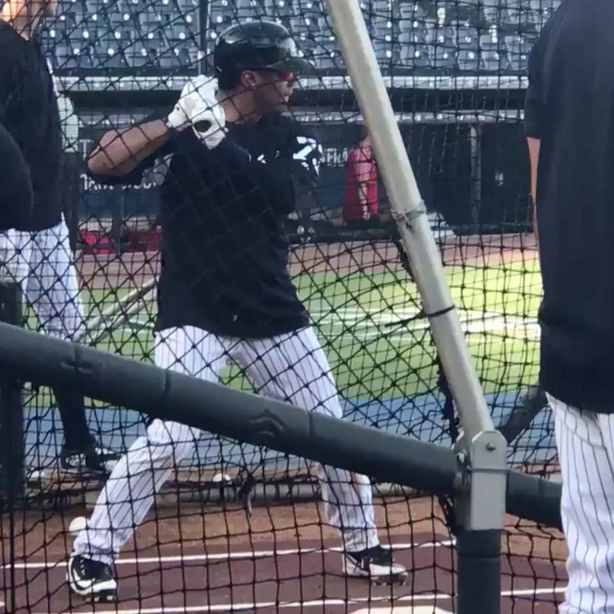 Russell Wilson looks good in the video of his at-bat for the Yankees 