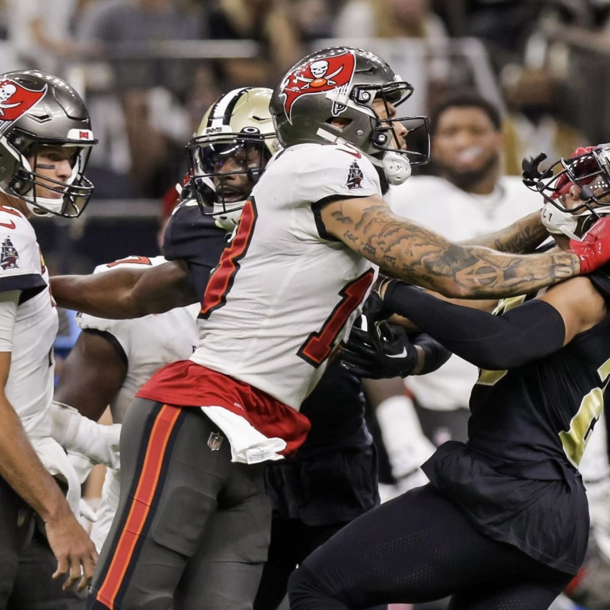 Mike Evans comments on potential suspension after fight with Marshon Lattimore - Sports Illustrated Tampa Bay Buccaneers News, Analysis and More