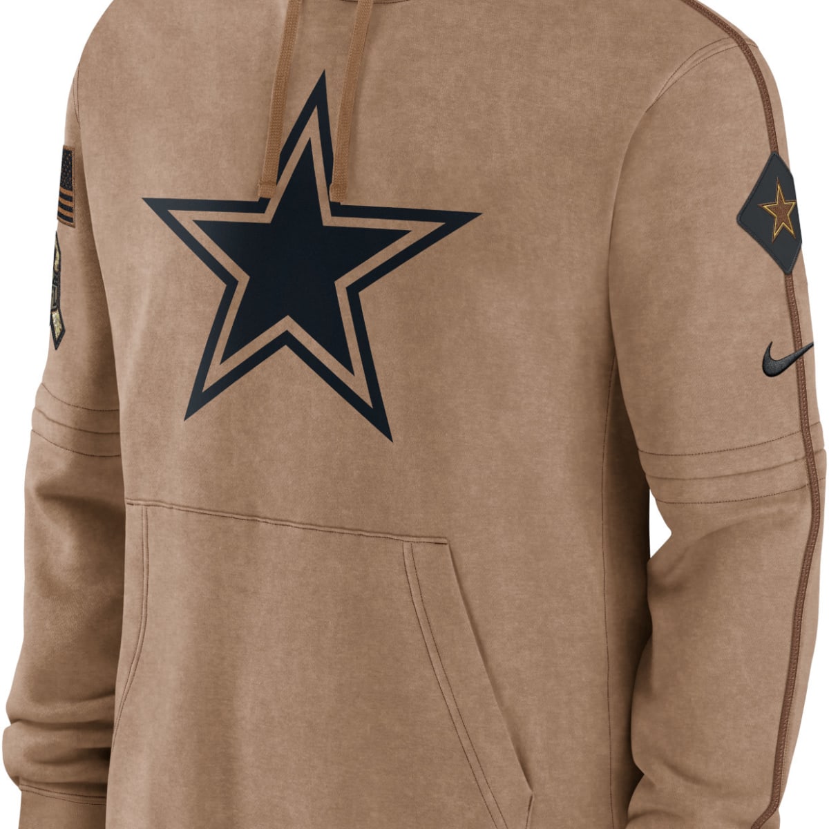 Dallas Cowboys Nike 2023 Salute To Service Sideline T-Shirt - Brown