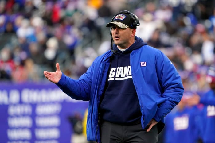New York Giants head coach Joe Judge in the second half at MetLife Stadium. The Giants fall to the Cowboys, 21-6, on Sunday, Dec. 19, 2021, in East Rutherford.