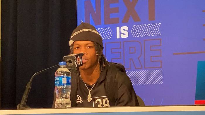 Jameson Williams at 2022 NFL Scouting Combine