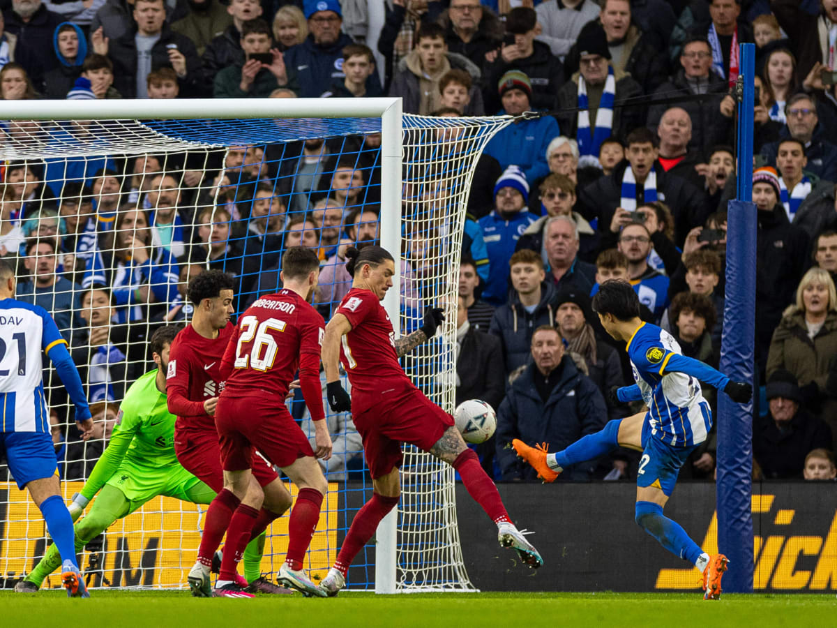 Watch Kaoru Mitoma wondergoal knock Liverpool out of FA Cup - Futbol on  FanNation