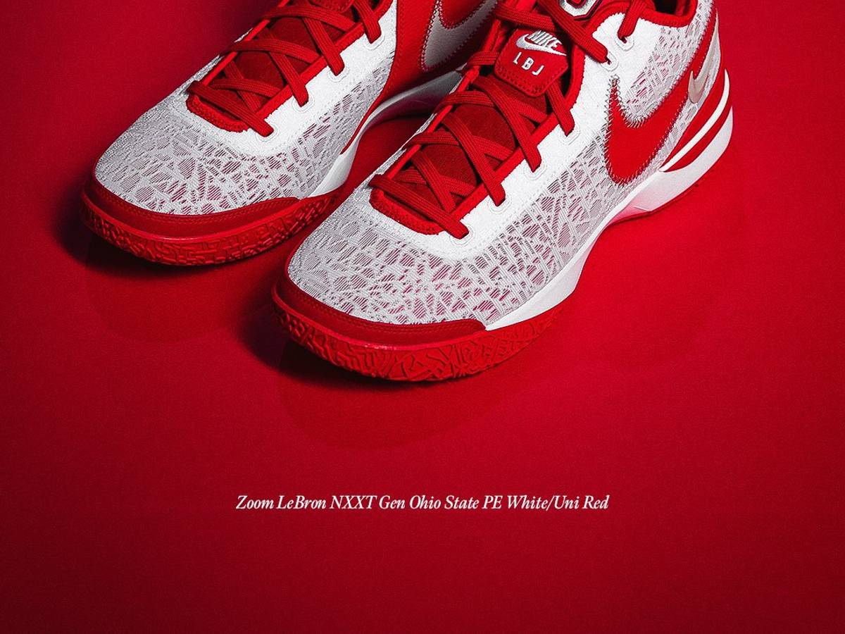 lebron james red sneakers