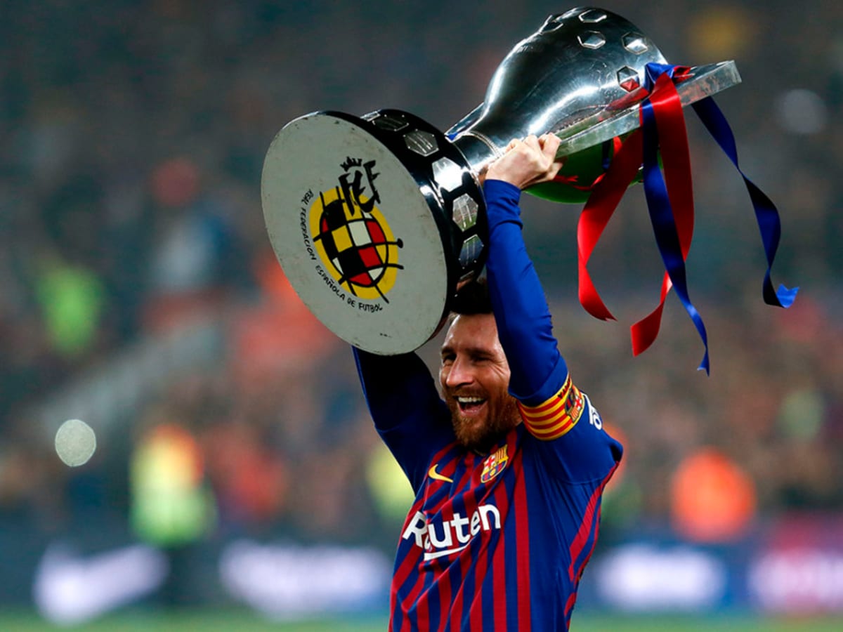 When was the last time Barcelona and Messi won the Champions