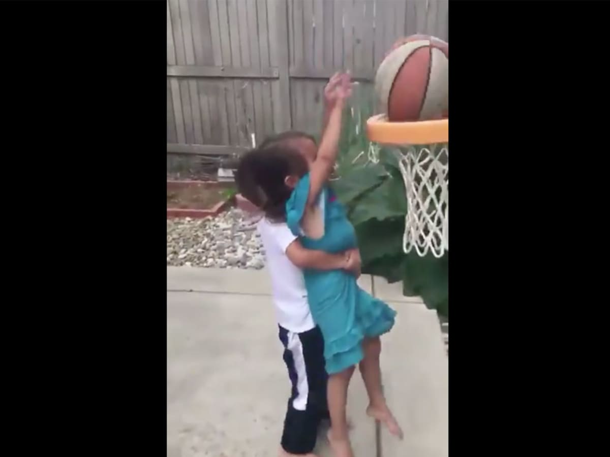 Brother helps sister make basket, creates must-see video - Sports
